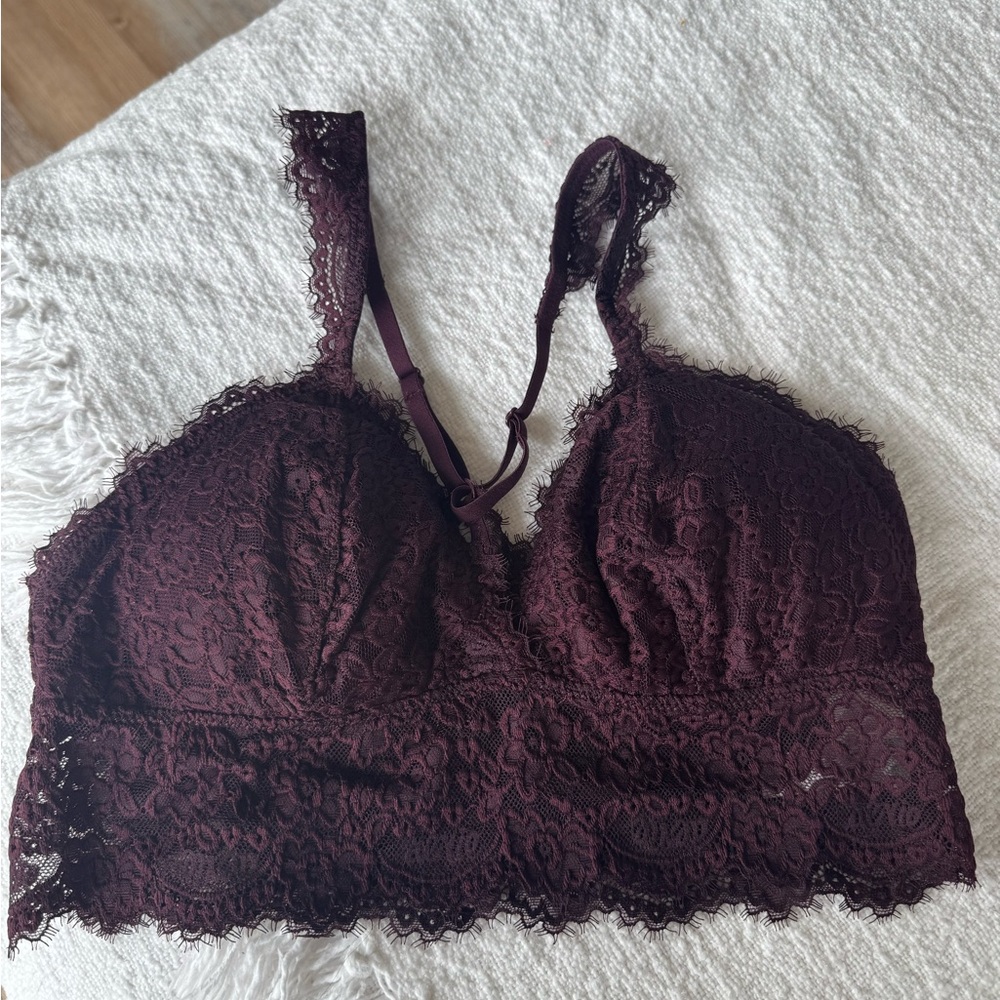 Lace Bralette in Rich Burgundy